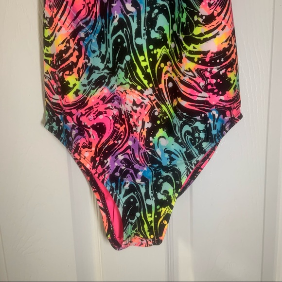 Wonder Nation Girls Bright Multicolor Print One Piece L - Picture 4 of 6